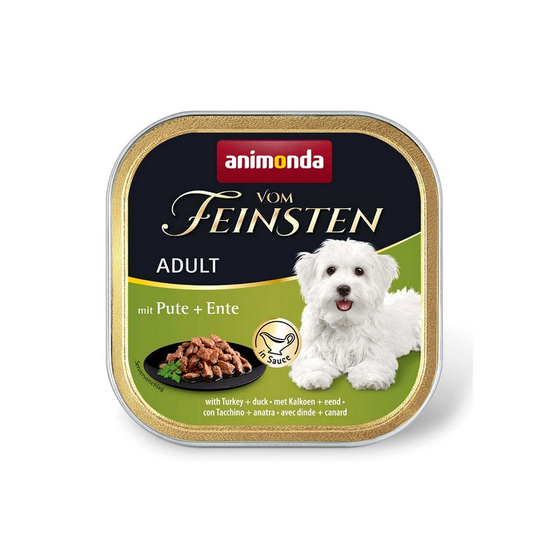 Animonda vom Feinsten Dog Adult Indyk i Kaczka w sosie tacka 150g