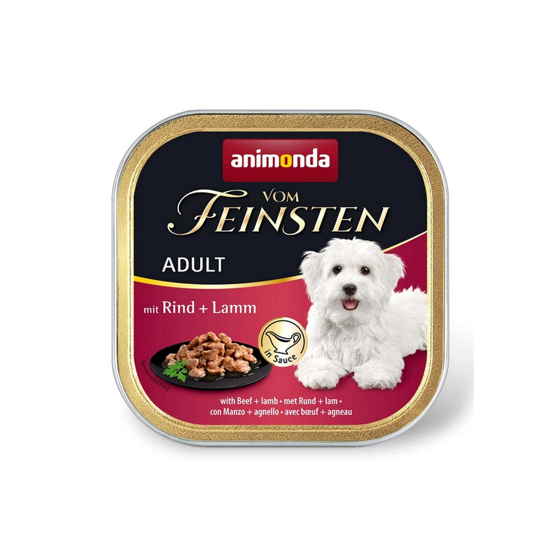 Animonda vom Feinsten Dog Adult Wołowina i Jagnięcina w sosie tacka 150g