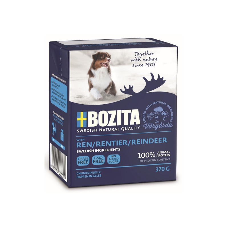 Bozita Dog Tetra Recart z reniferem w galaretce kartonik 370g