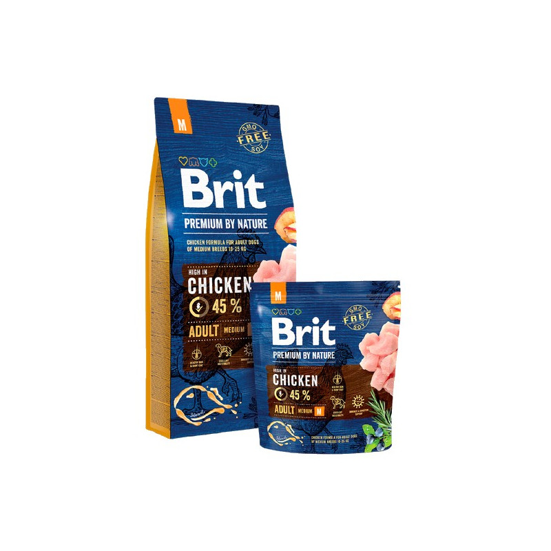 Brit Premium By Nature Adult M Medium 3kg