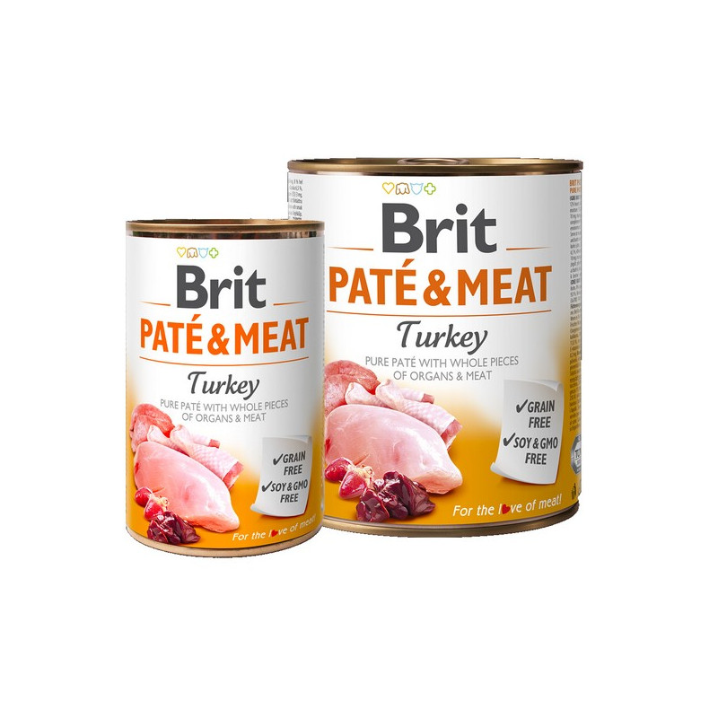 Brit Pate & Meat Dog Turkey puszka 800g