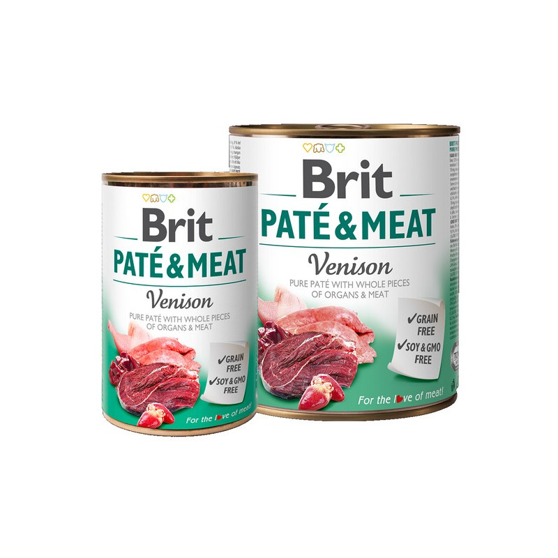 Brit Pate & Meat Dog Venison puszka 800g