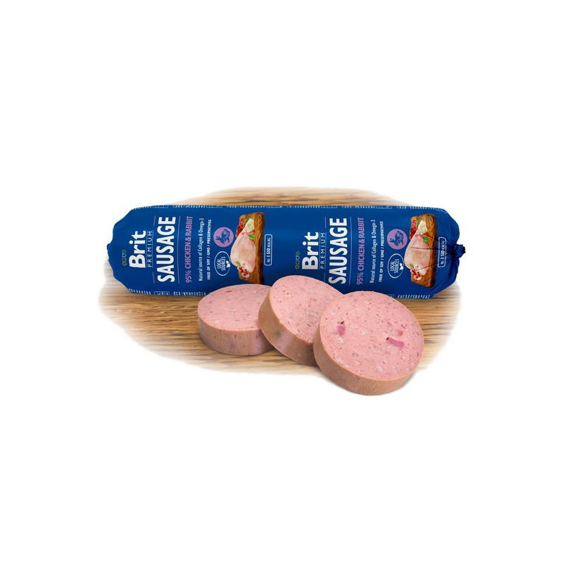 Brit Premium Sausage Chicken & Rabbit 800g