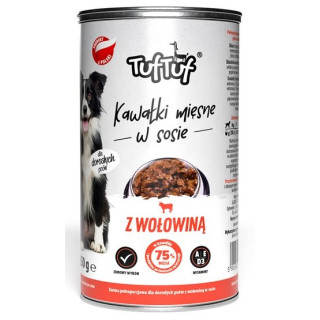 TUF TUF Kawałki mięsne z wołowiną dla psa puszka 415g