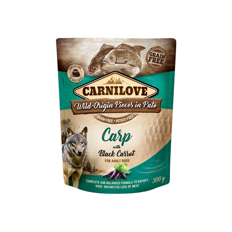 Carnilove Dog Carp & Black Carrot - karp i czarna marchew saszetka 300g