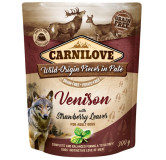 Carnilove Dog Venison & Strawberry Leaves - dziczyzna i liście truskawki saszetka 300g