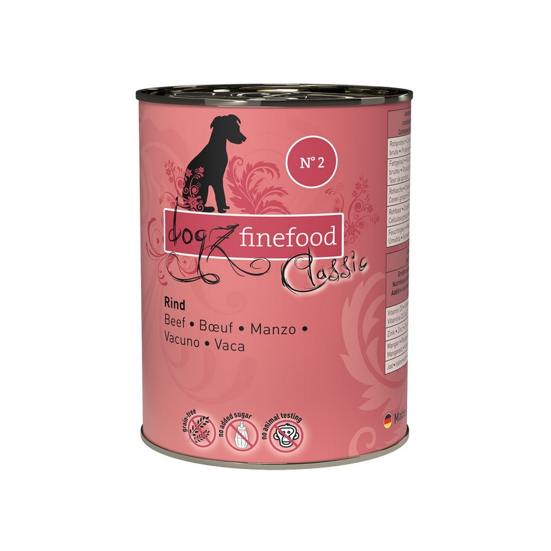 Dogz Finefood Classic N.02 Wołowina puszka 400g