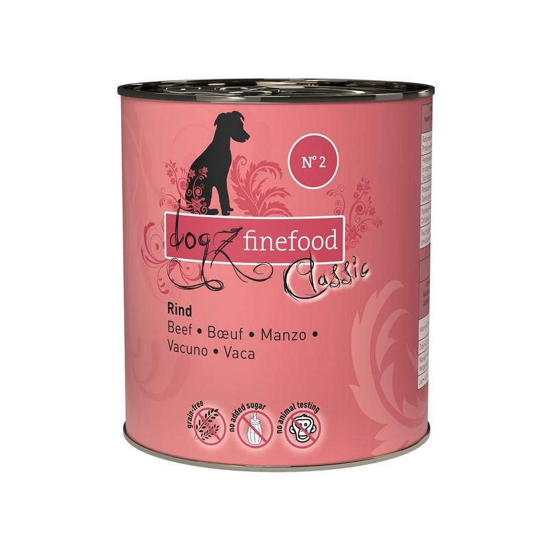 Dogz Finefood Classic N.02 Wołowina puszka 800g