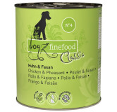 Dogz Finefood Classic N.04 Kurczak i bażant puszka 800g