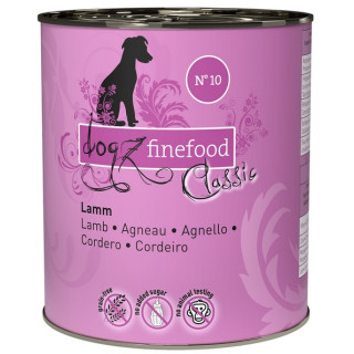 Dogz Finefood Classic N.10 Jagnięcina puszka 800g