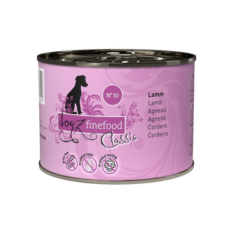 Dogz Finefood Classic N.10 Jagnięcina puszka 200g