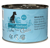 Dogz Finefood Classic N.12 Dziczyzna i śledź puszka 200g