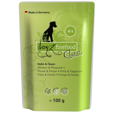 Dogz Finefood Classic N.04 Kurczak i bażant saszetka 100g