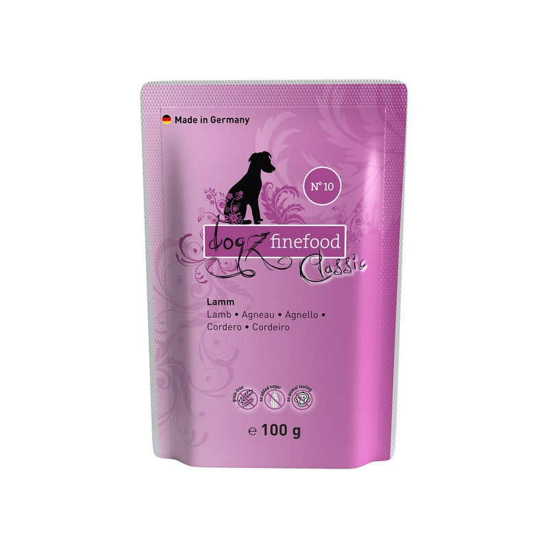 Dogz Finefood Classic N.10 Jagnięcina saszetka 100g