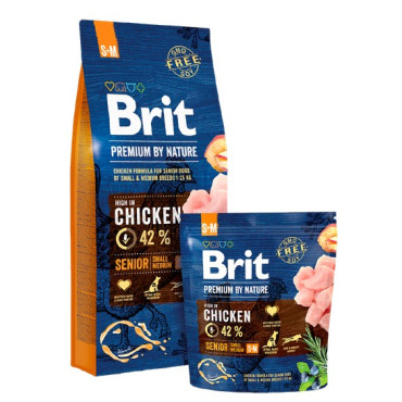 Brit Premium By Nature Senior S+M Small + Medium 1kg