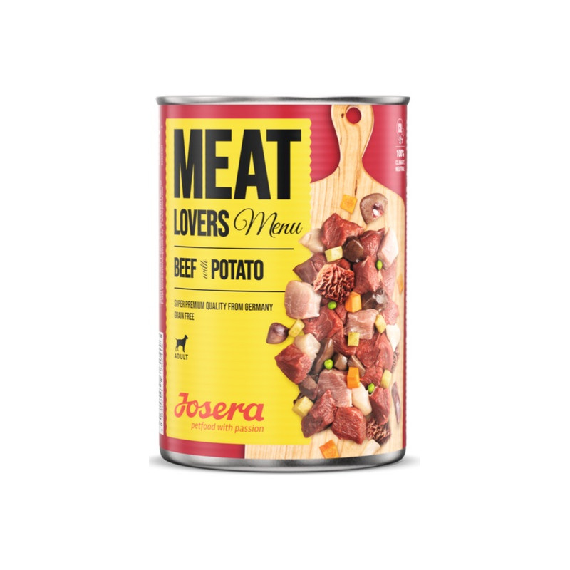 Josera Meat Lovers Menu Wołowina z ziemniakami puszka 400g