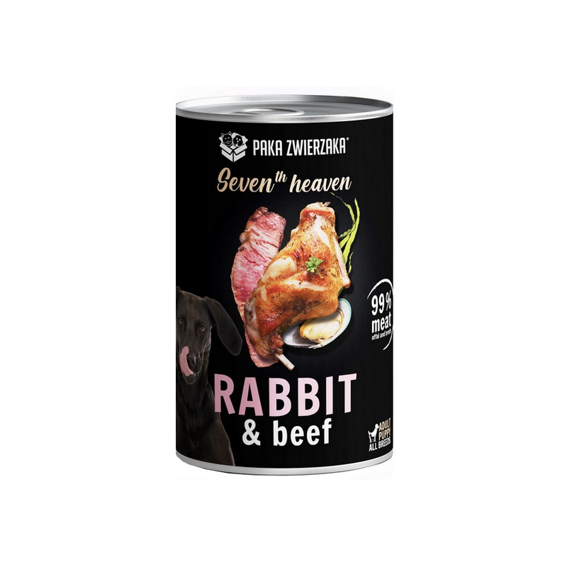 Paka Zwierzaka Seventh Heaven Rabbit & Beef puszka 400g