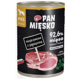 Pan Mięsko Karma mokra dla psa Wieprzowina z jagnięciną puszka 400g