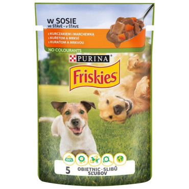 Friskies Dog Adult Kurczak i marchewka w sosie saszetka 100g