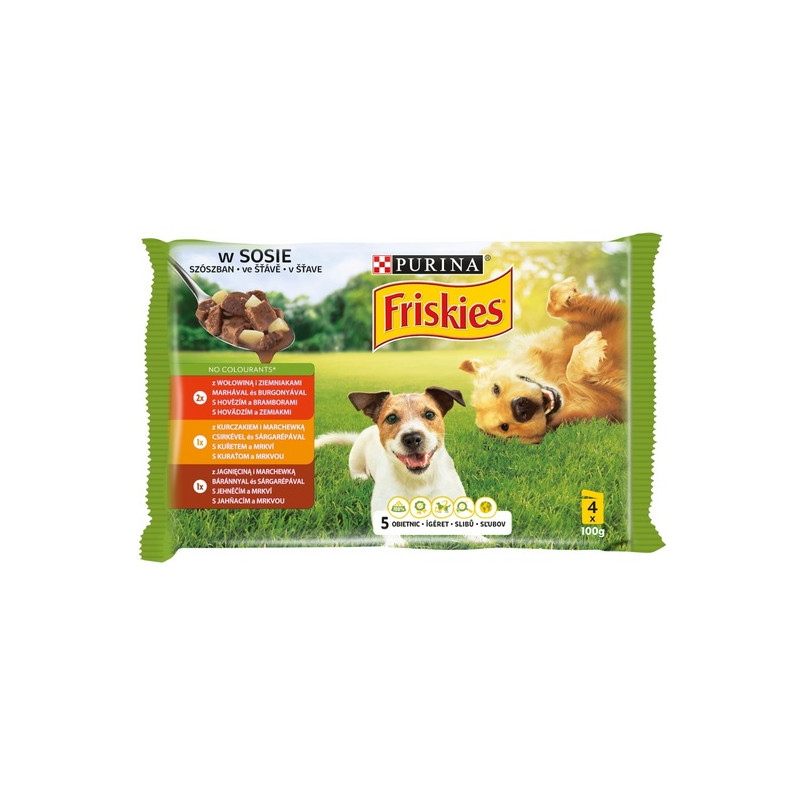 Friskies Dog Adult saszetki 4x100g