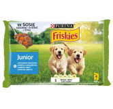 Friskies Dog Junior Kurczak i marchewka w sosie saszetki 4x100g