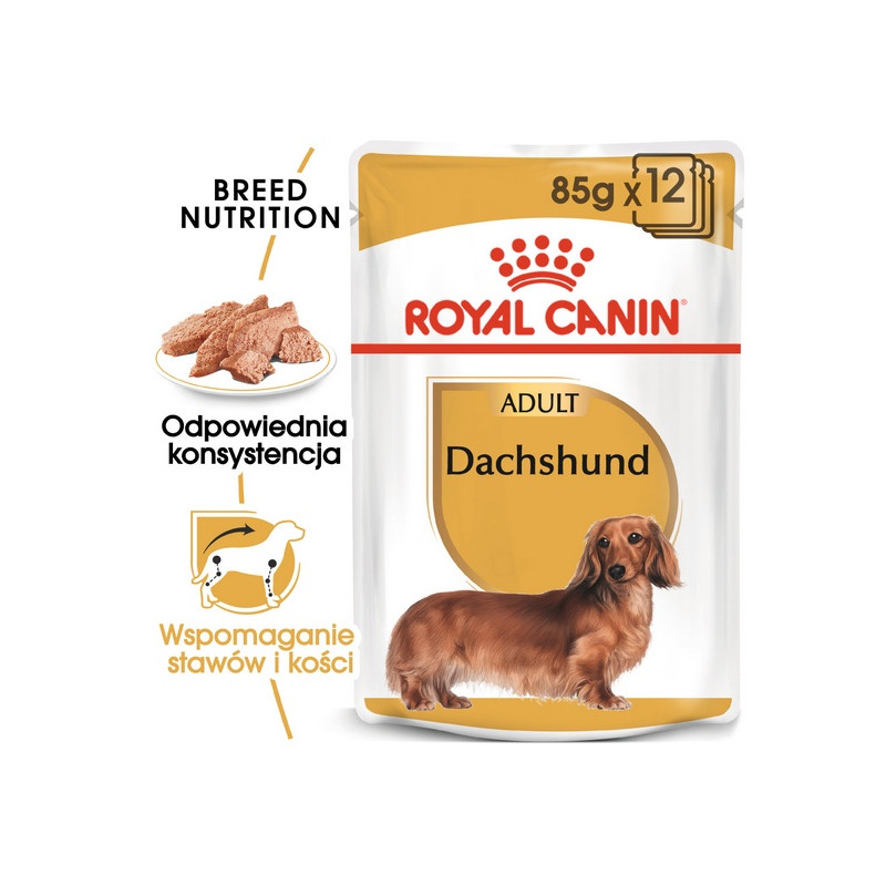 Royal Canin Dachshund karma mokra - pasztet, dla psów dorosłych rasy jamnik saszetka 85g