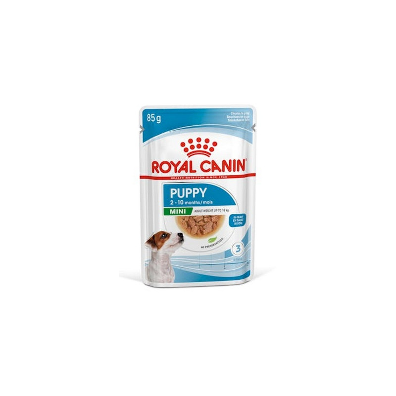 Royal Canin Mini Puppy karma mokra w sosie dla szczeniąt, od 2 do 10 miesiąca życia, ras małych saszetka 85g