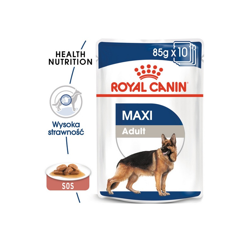 Royal Canin Maxi Adult karma mokra w sosie dla psów dorosłych, do 5 roku życia, ras dużych saszetka 140g