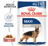 Royal Canin Maxi Adult karma mokra w sosie dla psów dorosłych, do 5 roku życia, ras dużych saszetka 140g