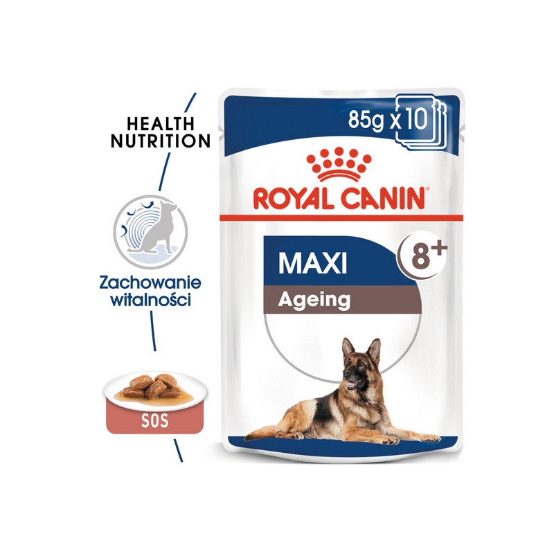 Royal Canin Maxi Ageing 8+ karma mokra w sosie dla psów dojrzałych, po 8 roku życia, ras dużych saszetka 140g