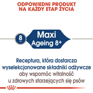 Royal Canin Maxi Ageing 8+ karma mokra w sosie dla psów dojrzałych, po 8 roku życia, ras dużych saszetka 140g