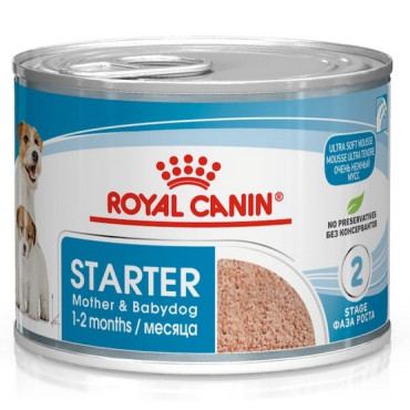 Royal Canin Starter Mother&Babydog karma mokra - mus, dla suk w czasie ciąży, laktacji oraz szczeniąt puszka 195g