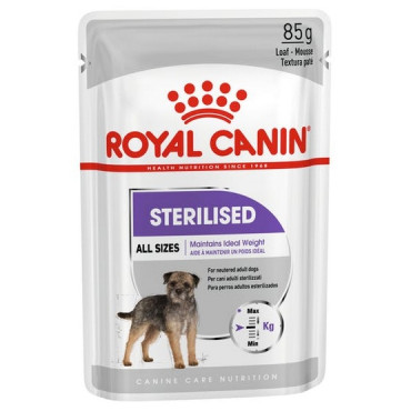 Royal Canin Sterilised karma mokra dla psów dorosłych, wszystkich ras po sterylizacji, pasztet saszetka 85g