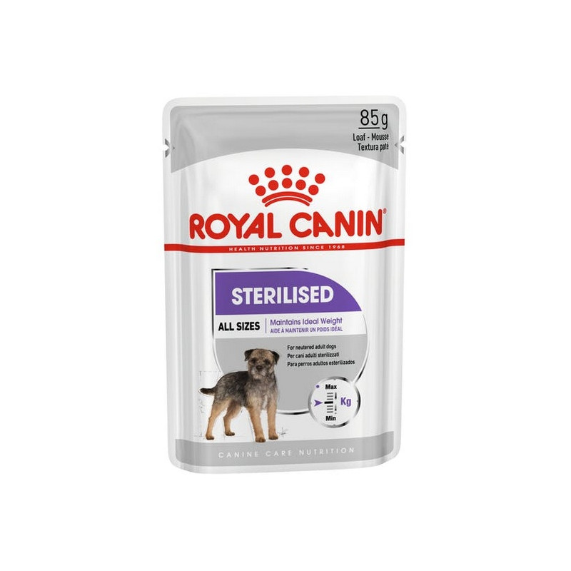 Royal Canin Sterilised karma mokra dla psów dorosłych, wszystkich ras po sterylizacji, pasztet saszetka 85g