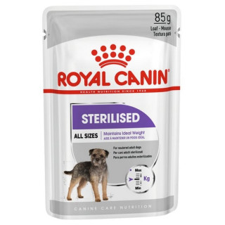 Royal Canin Sterilised karma mokra dla psów dorosłych, wszystkich ras po sterylizacji, pasztet saszetka 85g