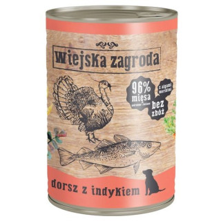 Wiejska Zagroda Dorsz z indykiem puszka 400g