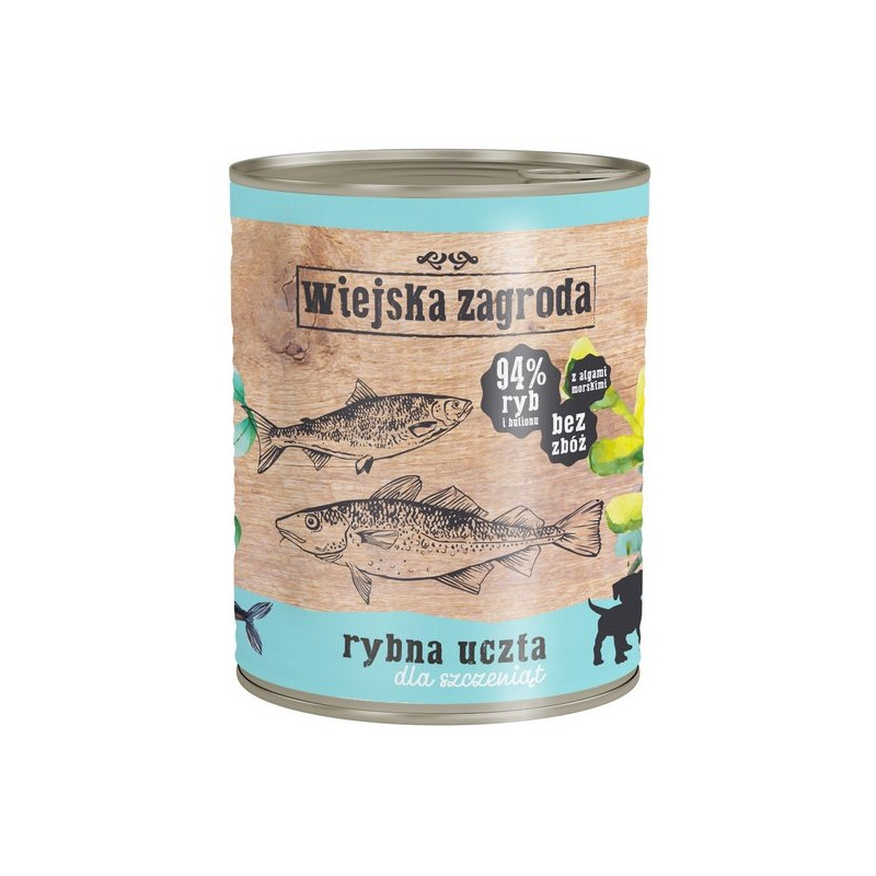 Wiejska Zagroda Rybna uczta Puppy puszka 800g