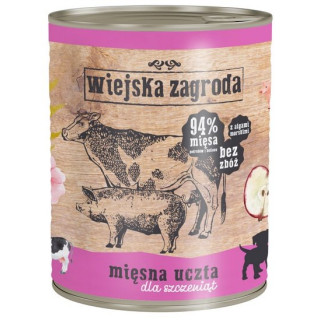 Wiejska Zagroda Mięsna uczta Puppy puszka 800g