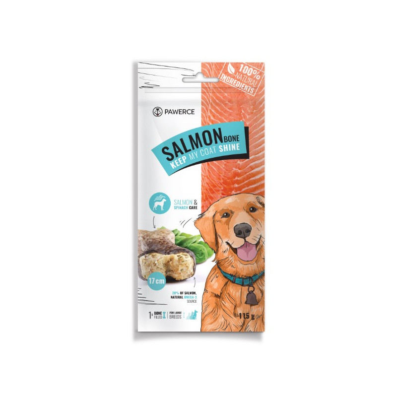 Pawerce Salmon Bone Large Breeds 1szt/op 115g