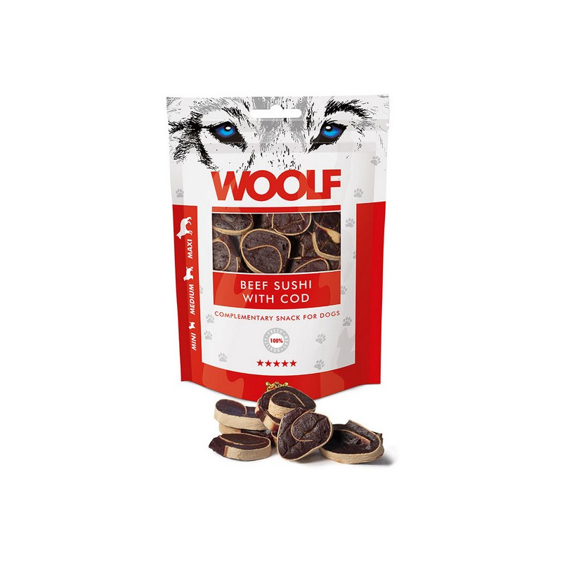 Woolf Beef Sushi With Cod 100g