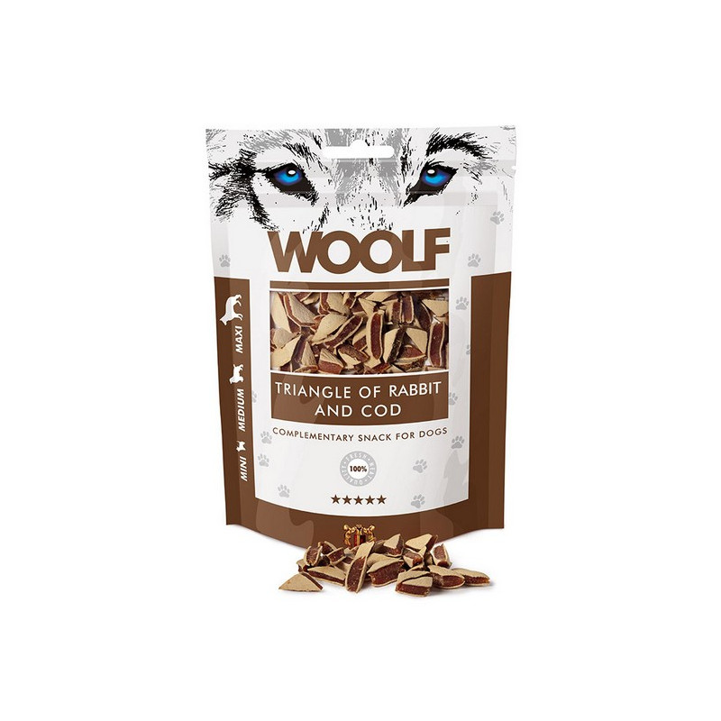 Woolf Rabbit & COD Triangle 100g