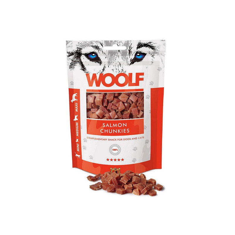 Woolf Soft Salmon Chunkies 100g