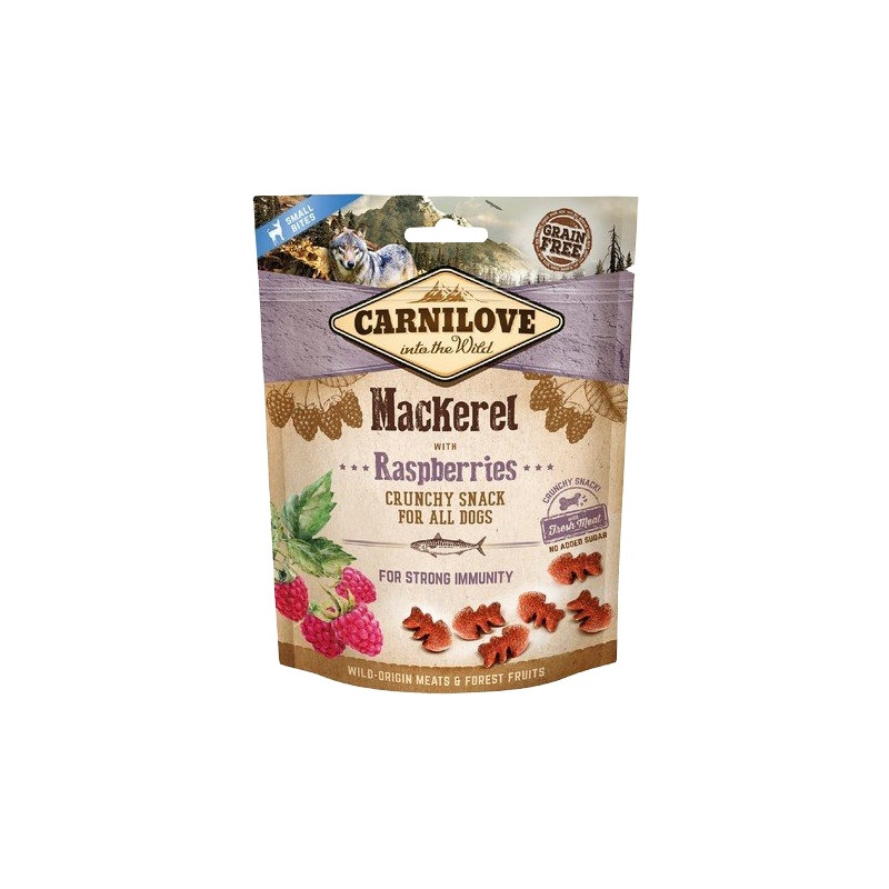 Carnilove Dog Snack Fresh Crunchy Mackerel+Raspberries 200g