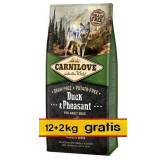 Carnilove Dog Duck & Pheasant Adult - kaczka i bażant 14kg (12+2kg gratis)