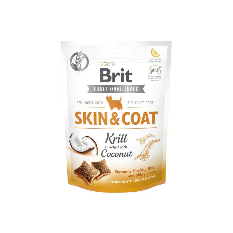 Brit Functional Snack Skin&Coat Krill 150g