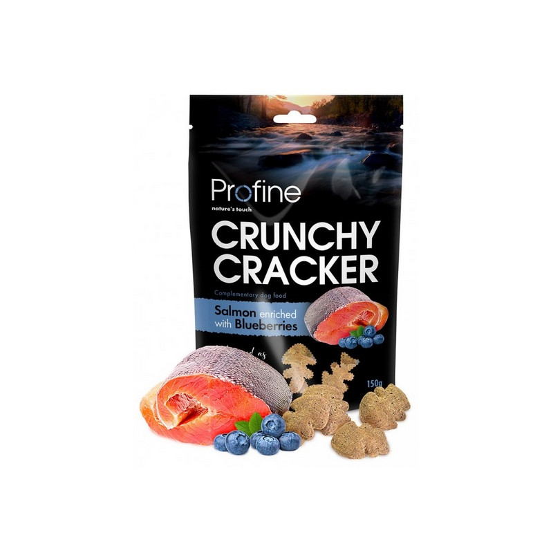 Profine Crunchy Cracker Łosoś z jagodami 150g