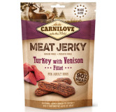 Carnilove Dog Jerky Turkey & Venison Fillet - indyk i filet z dziczyzny 100g