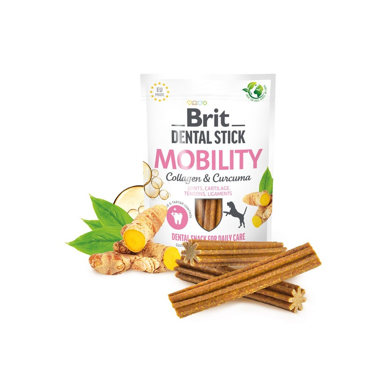 Brit Dental Stick Mobility Collagen & Curcuma 251g