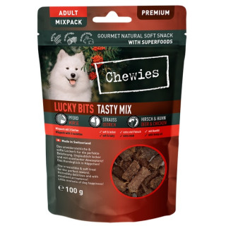 Chewies Lucky Bits Adult Tasty Mix - konina & struś & kurczak & jeleń 100g