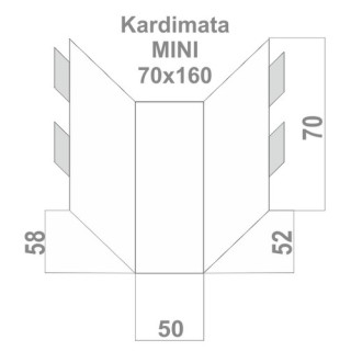 Kardiff Anti Slip Mini 1/2 Mata samochodowa na połowę tylnego fotela czarna